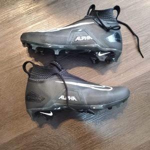 Sz 8.5 Nike Alpha Menace Elite 3 Flyknit Black Football Cleats Mens CT6648-010
